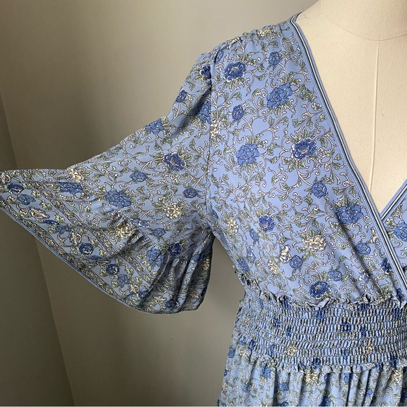 Max Studio blue flowy floral midi dress - Picture 6 of 11